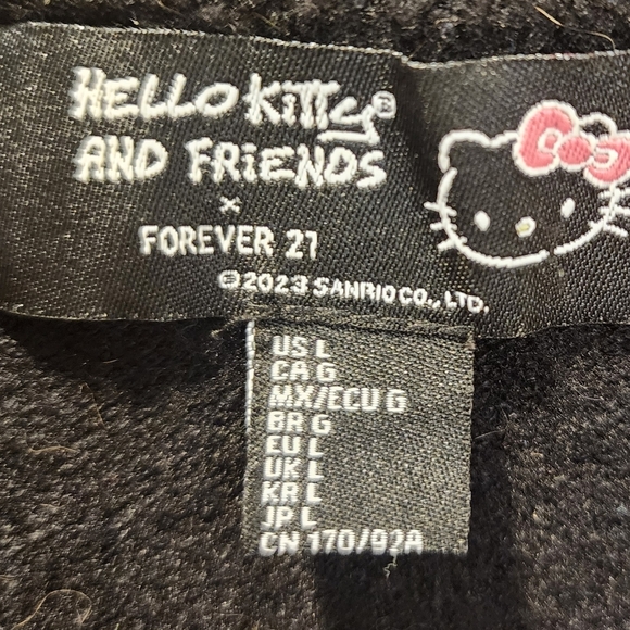 Hello Kitty and friends and Forever21 Kuromi Black Cardigan with Chain Detail L - Picture 8 of 12